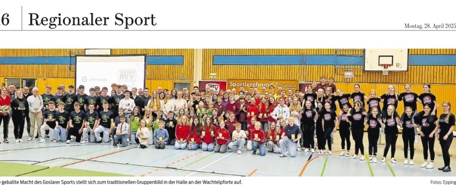 Aufstellung der geehrten Sportler 2024